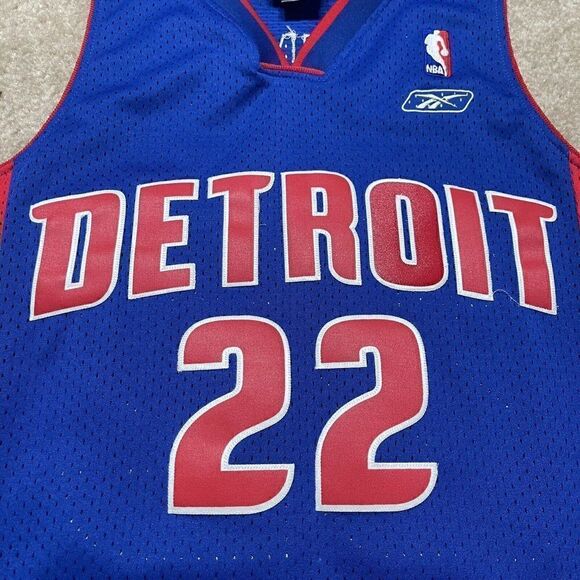 Tayshaun Prince Detroit Pistons Reebok Swingman Stitched Jersey Small Length +2 - Picture 3 of 11